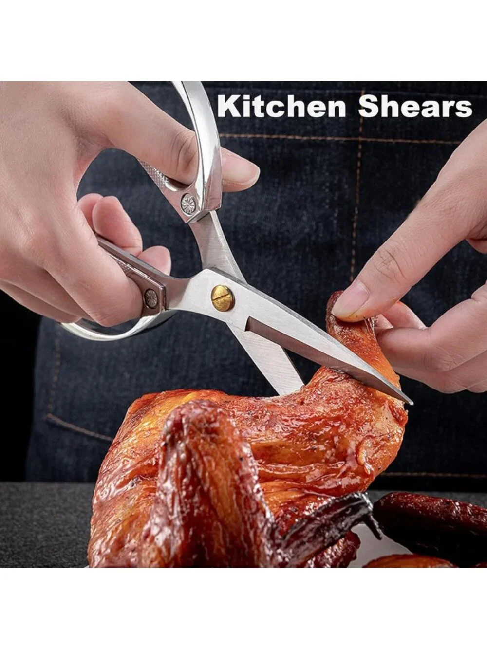 Heavy Duty Kitchen Scissors Set - Professional Stainless Steel Utility Shears
